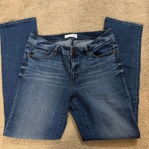 LOFT Women's Low-Rise Blue Jeans Modern Straight Leg Size 28 / 6